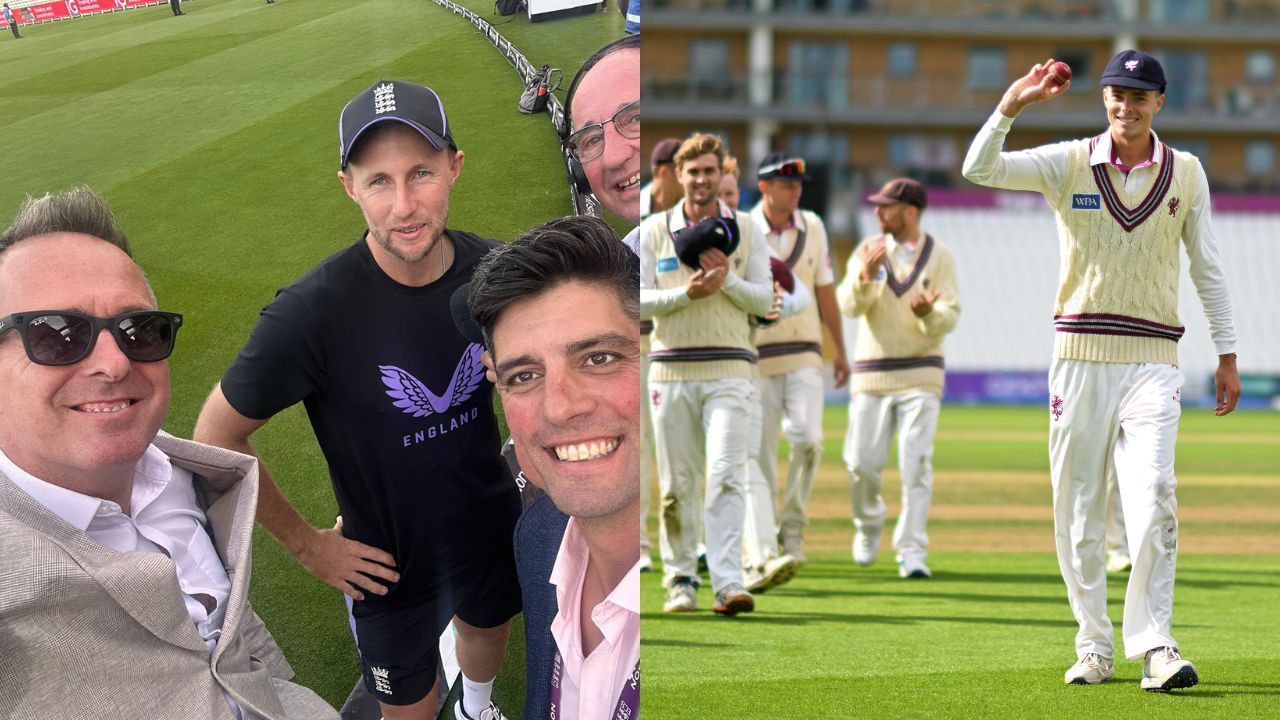 michael vaughan son archie took 11 wickets county cricket match somerset vs surrey