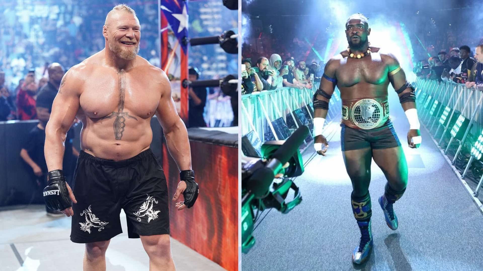 Brock Lesnar (left) and Oba Femi (right) in picture [Image credits: wwe.com]