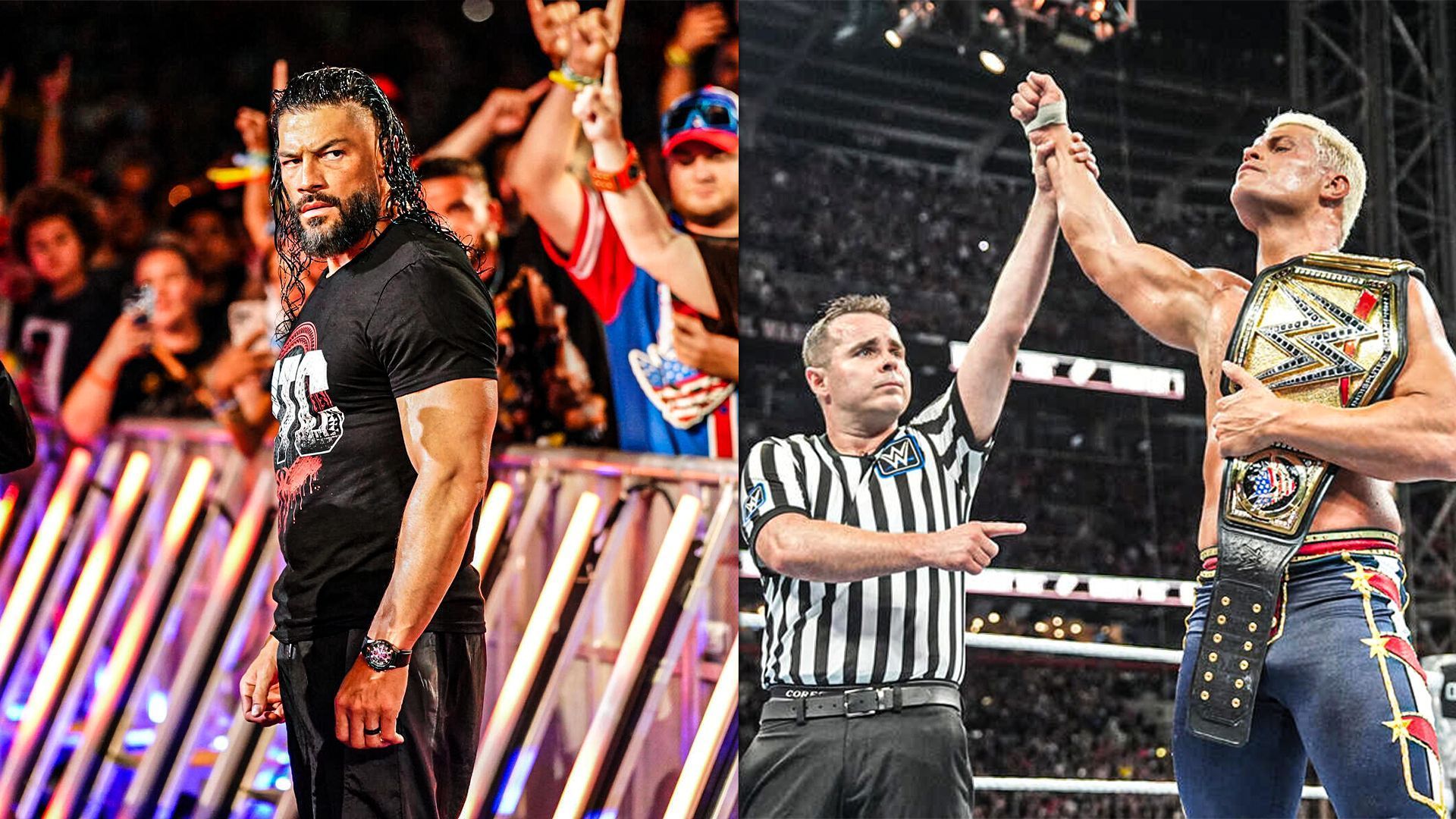 Roman Reigns (left) &amp; Cody Rhodes (right) [Image credits: wwe.com]