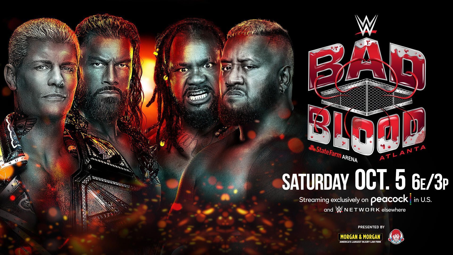 Roman Reigns and Cody Rhodes will face Jacob Fatu and Solo Sikoa at WWE Bad Blood