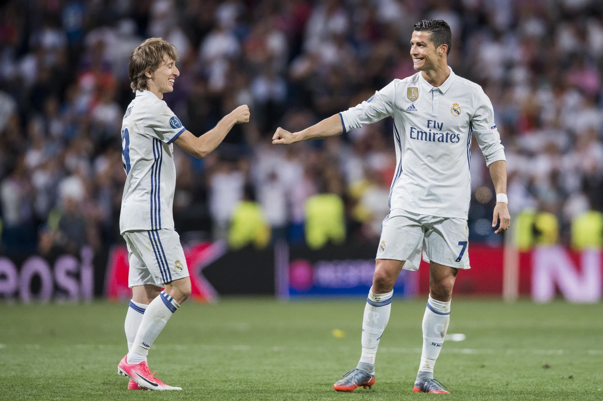 Luka Modric (left) and Cristiano Ronaldo