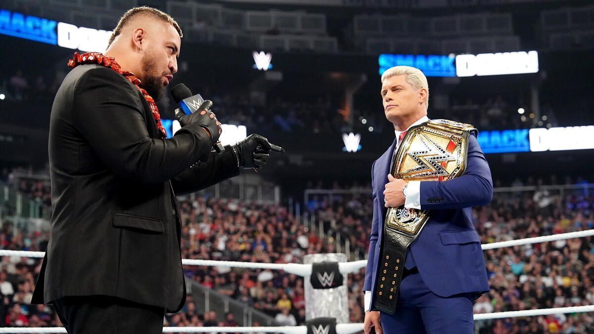 Cody Rhodes and Solo Sikoa will have a title match in the season premiere of SmackDown (Photo credit: WWE.com)