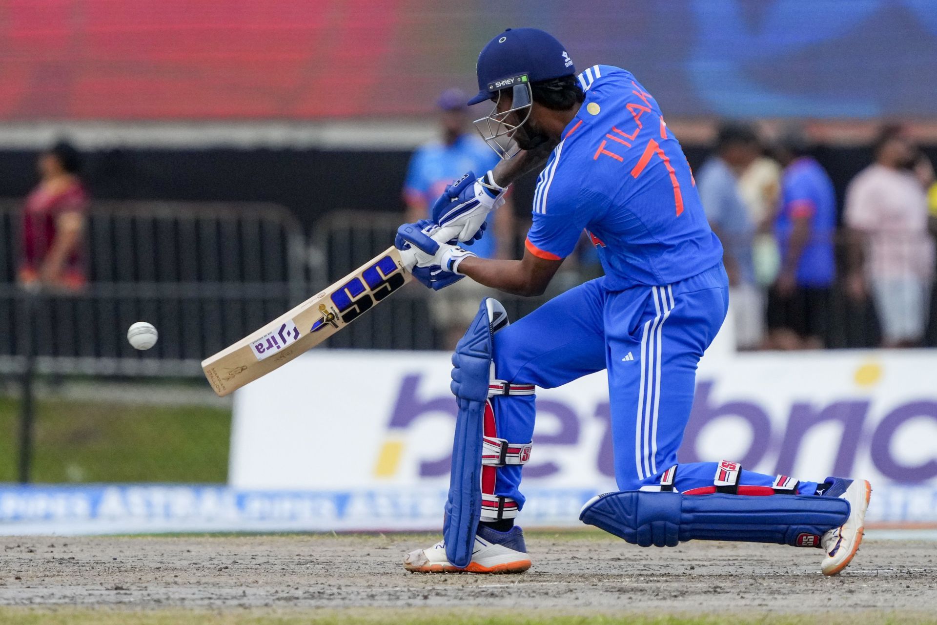 Tilak Varma scored a half-century against India D in the ongoing 2024 Duleep Trophy match (File image via Getty)