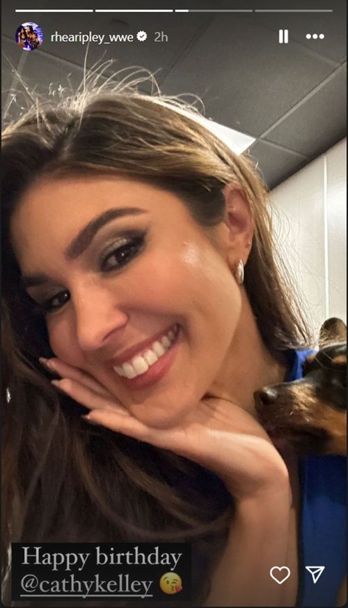 Rhea Ripley is still close to Cathy Kelley[Photo credits: Screengrab of Ripley's Instagram story]