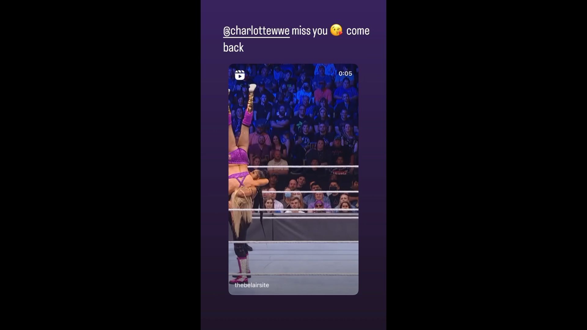 Charlotte Flair&#039;s story. (Image credits: Instagram)