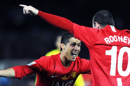 Cristiano Ronaldo (left) and Wayne Rooney