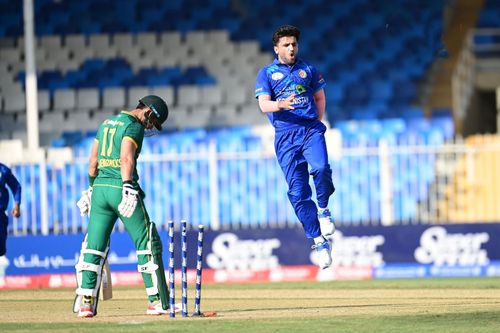 Fazalhaq Farooqi claimed four wickets in the first ODI. (Image Credits: @ACBofficials/ X)