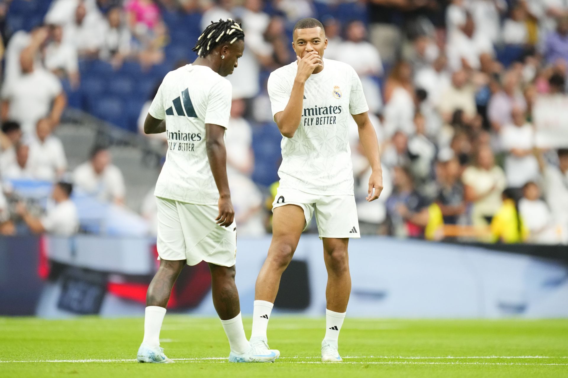 Vinicius Junior and Kylian Mbappe