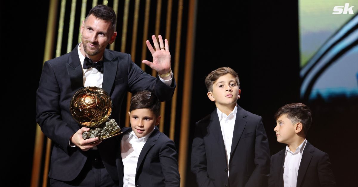 Lionel Messi and his sons (Image via Getty)