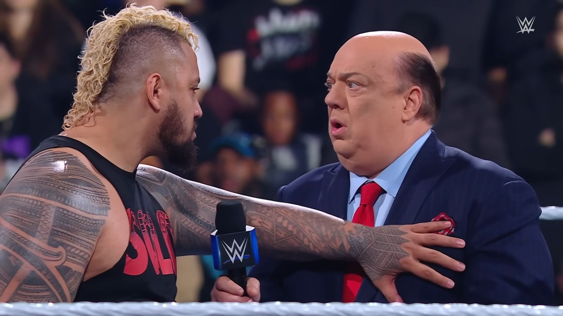 Solo Sikoa and Paul Heyman [Image via WWE