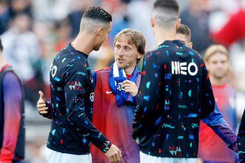 Cristiano Ronaldo (left) and Luka Modric