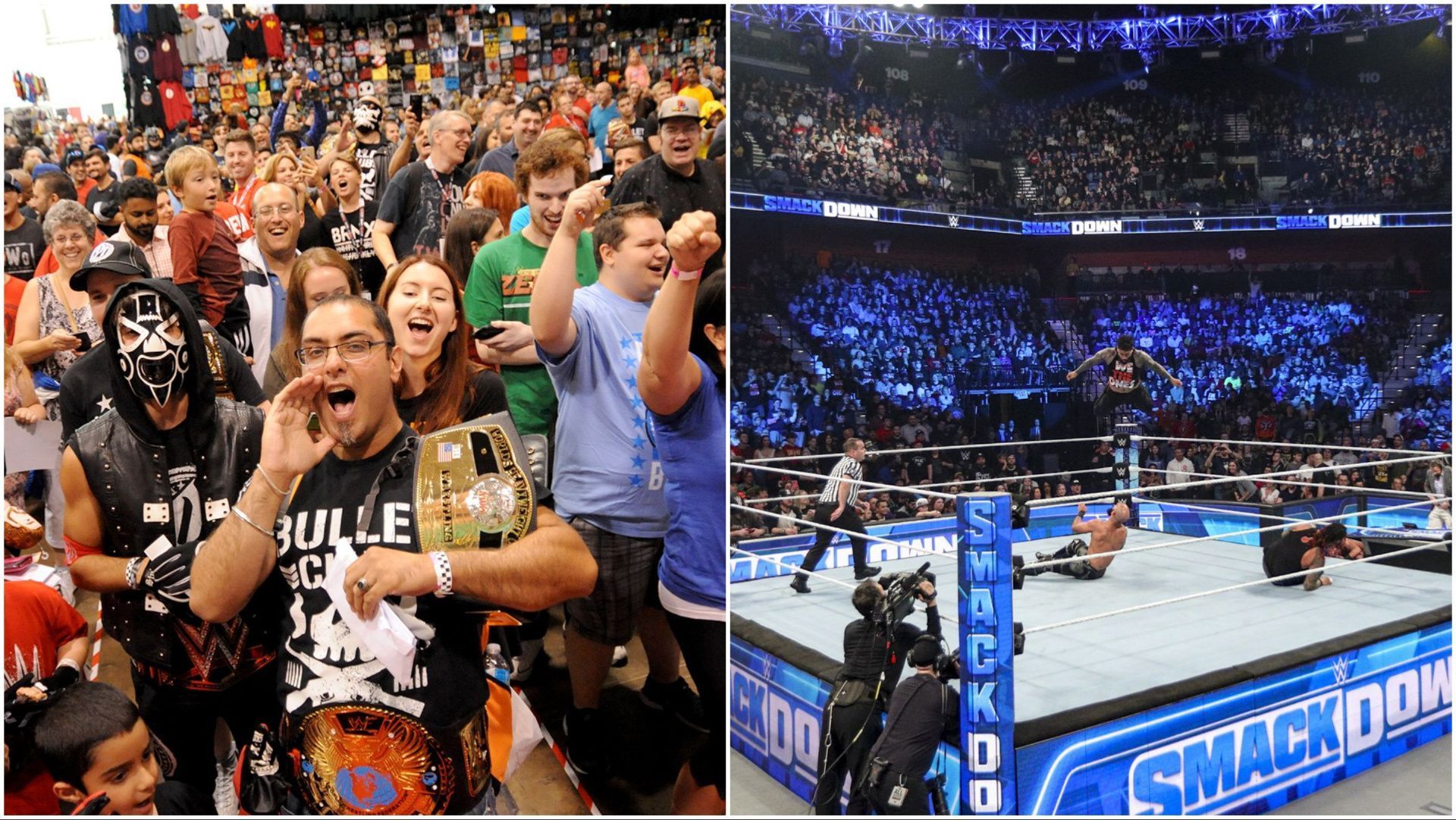 WWE fans at a convention, Superstars on SmackDown