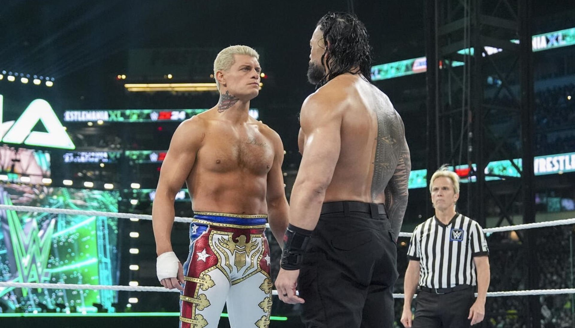 Cody Rhodes and Roman Reigns have faced off at the last two WrestleMania events. (Image Credit: WWE.com)