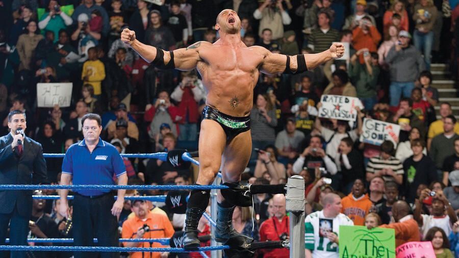 WWE legend Batista (Photo credit: WWE.com)