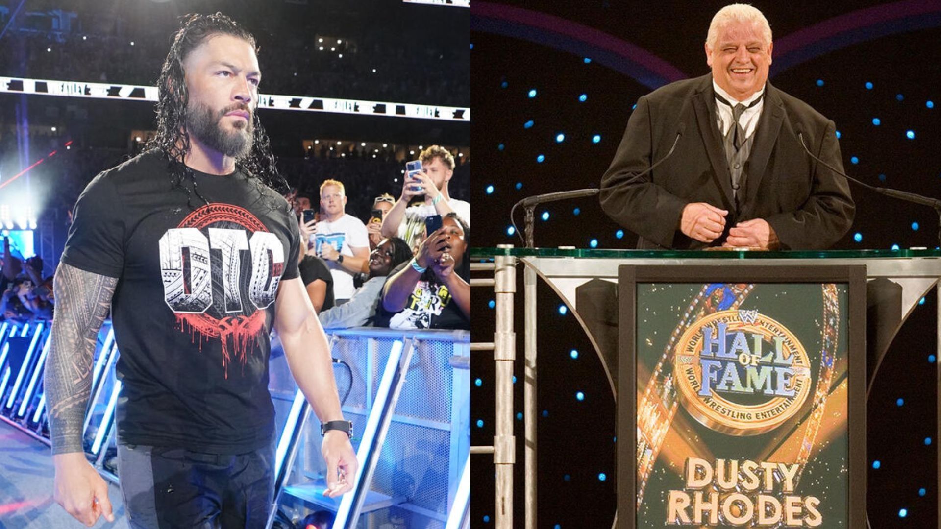 Roman Reigns (left) and Dusty Rhodes (right) [Image via wwe.com]