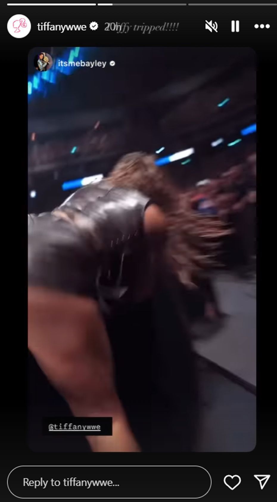 Tiffany Stratton had an awkward moment on SmackDown [Photo Credit: Screenshot of Stratton&#039;s Instagram story]