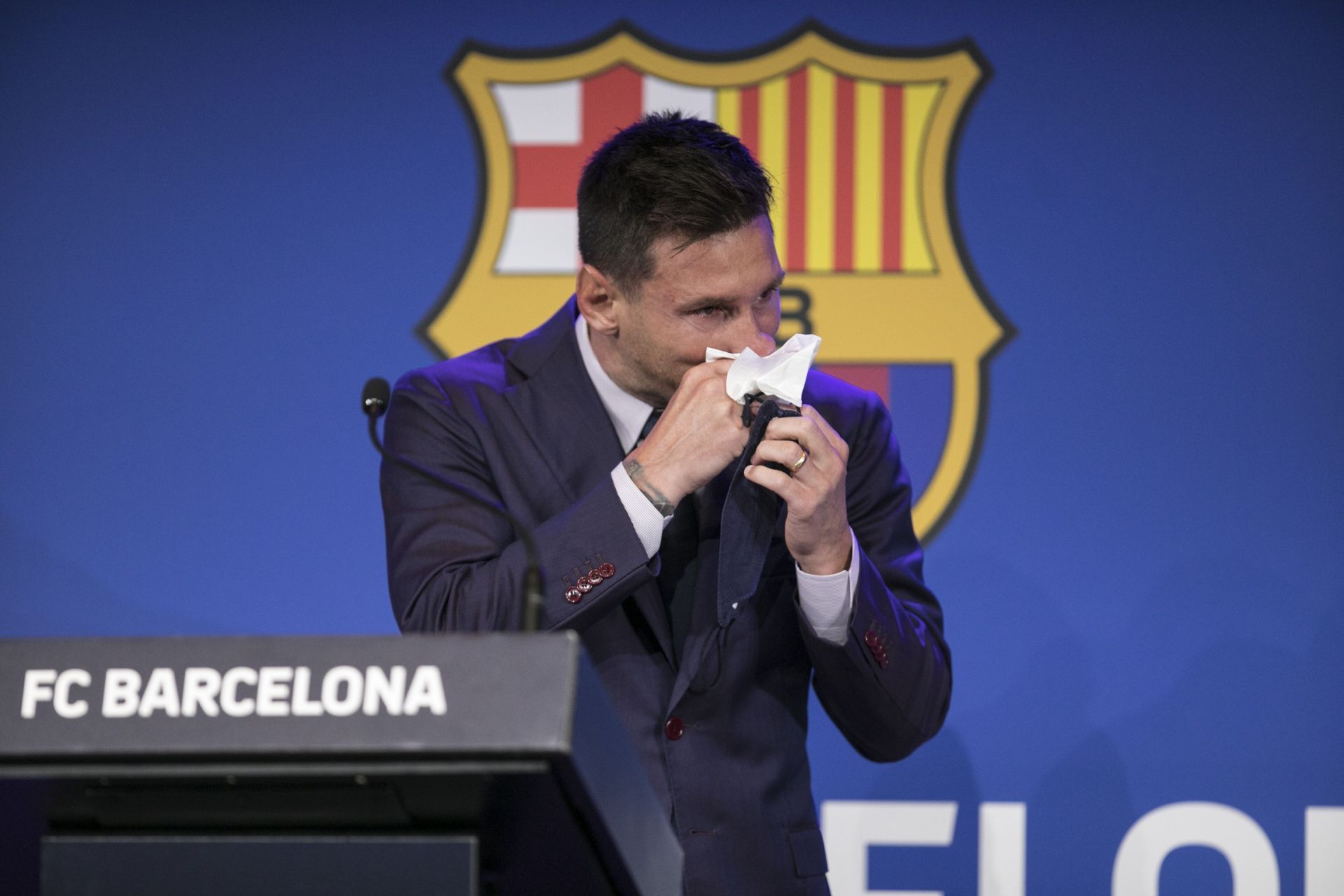 Lionel Messi&#039;s final press conference for Barcelona - Source: Getty