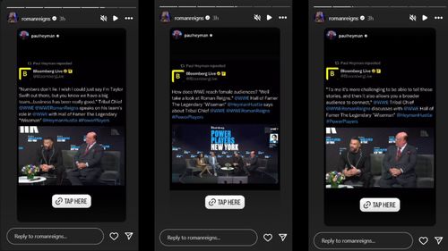Screenshot of Roman Reigns' stories (Image credits: Instagram)