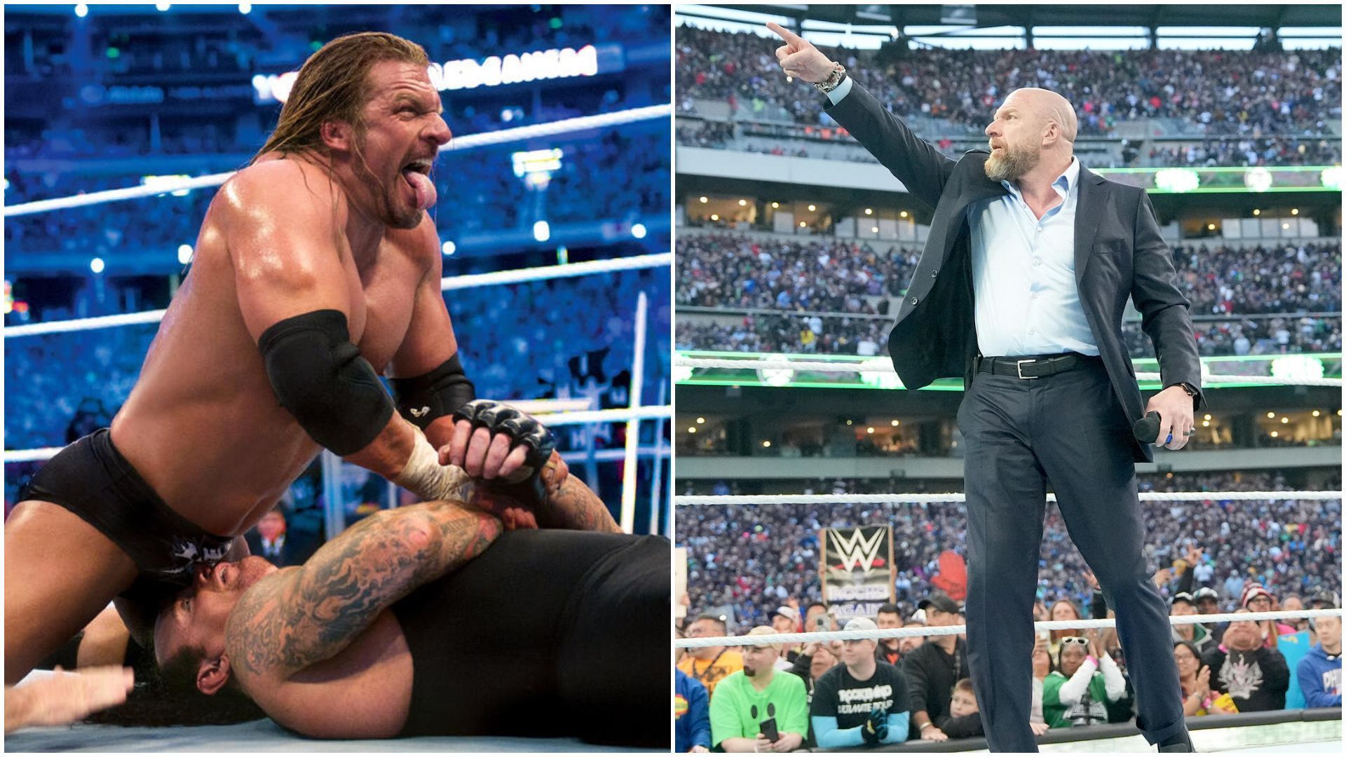 Triple H is a 14-time World Champion. (Images via: WWE.com)