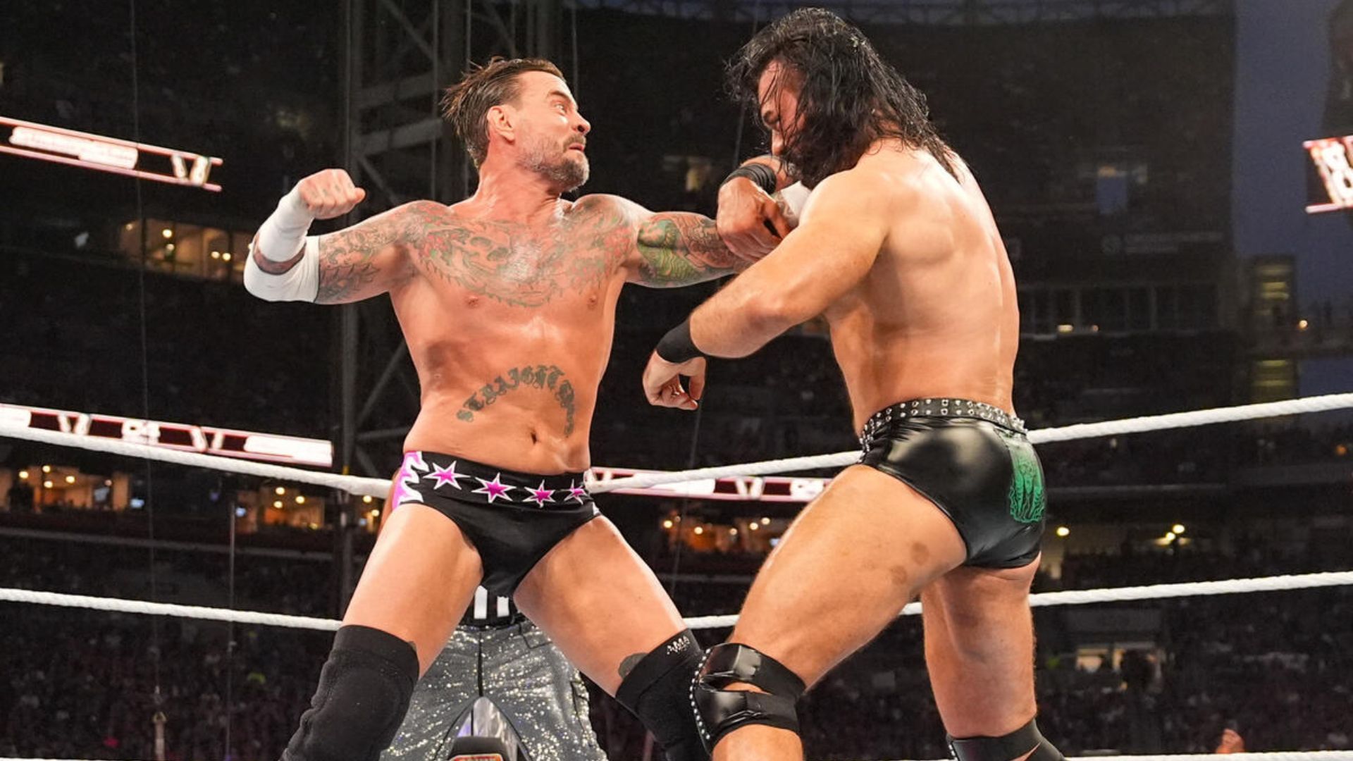 CM Punk and Drew McIntyre during their match at SummerSlam [Image via wwe.com]