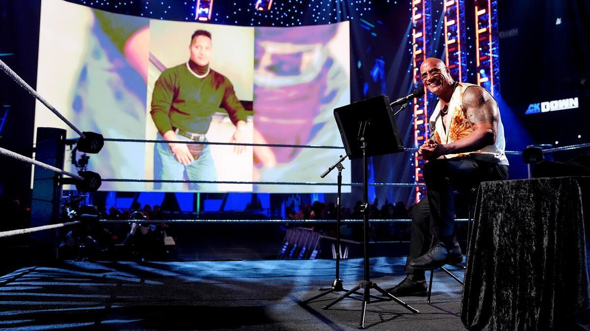 The Rock sang on the March 15 episode of SmackDown [Image Credit: wwe.com]