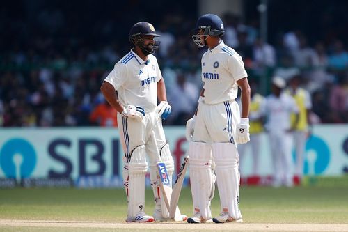 Rohit Sharma and Yashasvi Jaiswal. (Credits: BCCI Twitter)