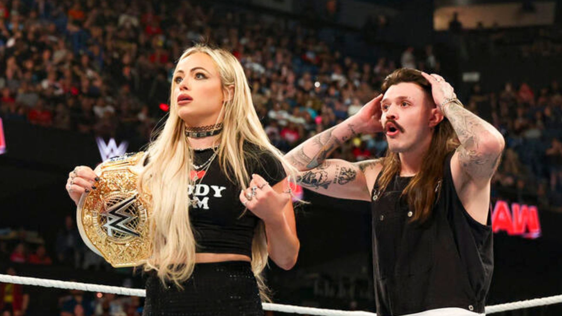 Liv Morgan and Dominik Mysterio on WWE RAW! [Image credit: WWE.com]