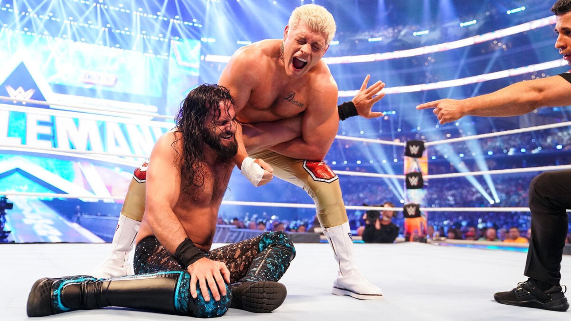 Cody was Seth Rollins&#039; mystery opponent at WrestleMania 38 [Image Credits: WWE.com]