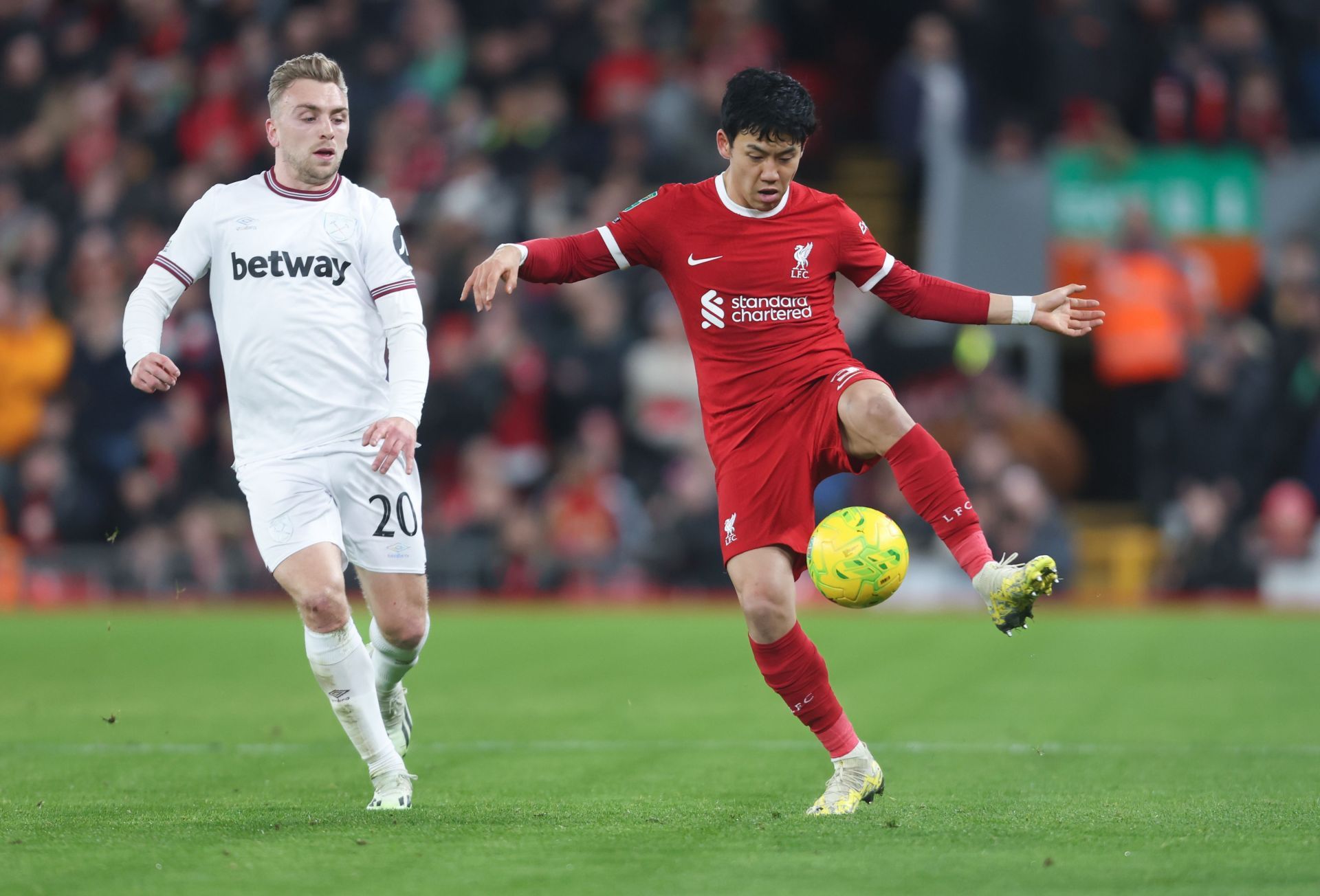 Liverpool v West Ham United - Carabao Cup Quarter Final - Source: Getty