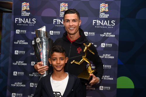 Cristiano Ronaldo with his son Cristiano Jr.