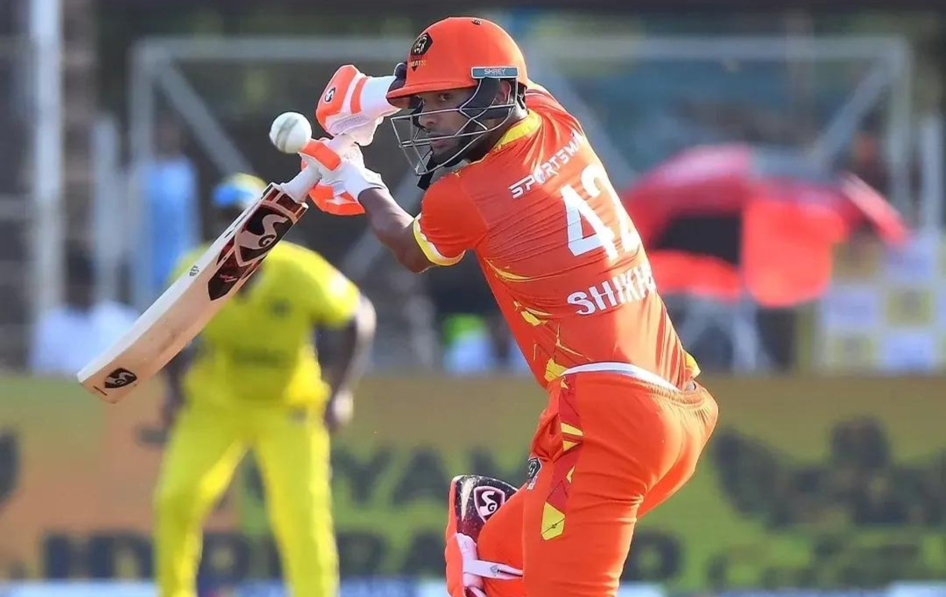 Shikhar Dhawan in action in LLC 2024. (Pic: Instagram/shikhardofficial)