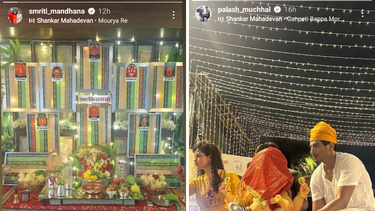 स्मृति मंधाना ने शेयर की इंस्टाग्राम स्टोरी (photo credit: instagram/smriti_mandhana,palash_muchhal