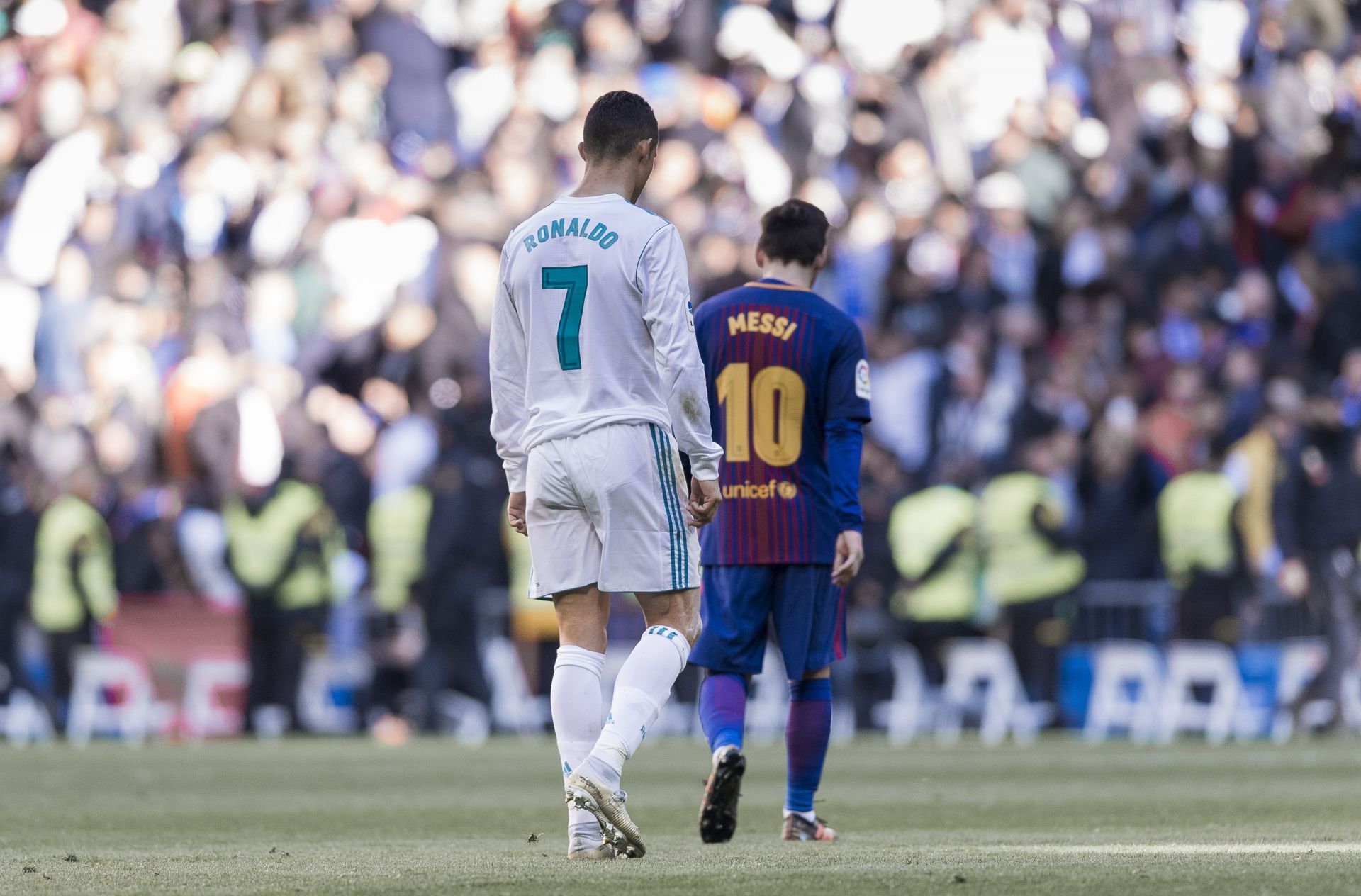 Cristiano Ronaldo (left) and Lionel Messi