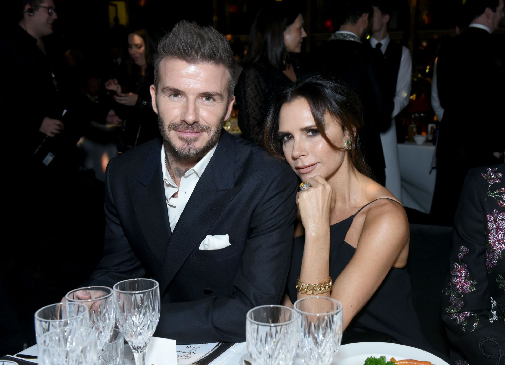 David Beckham and Victoria Beckham - Tables - Source: Getty