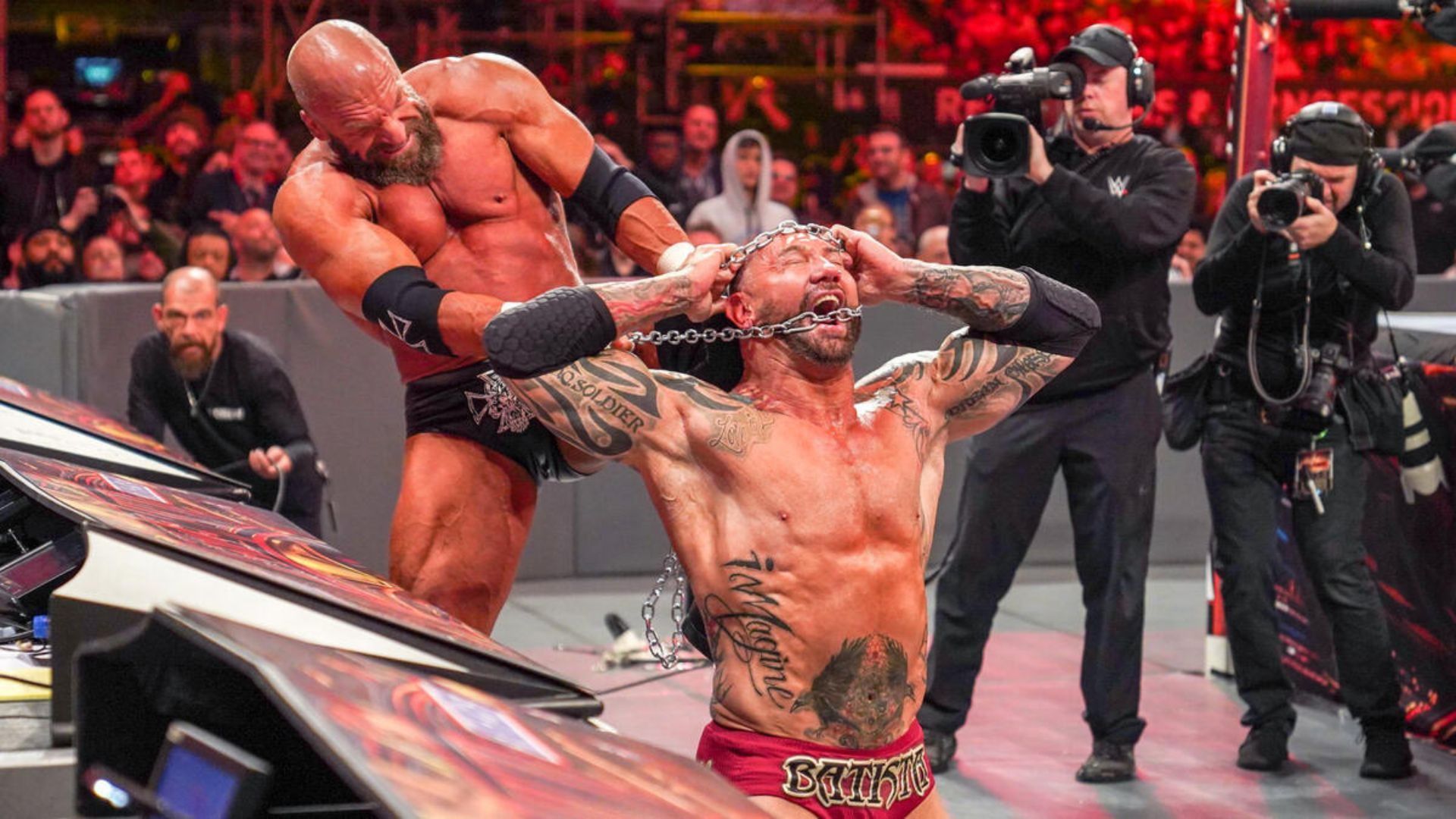 Triple H was Batista&#039;s last opponent in WWE! [Image via WWE.com]