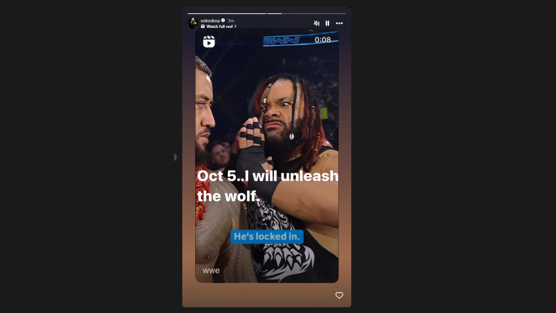 Solo Sikoa&#039;s message to Roman Reigns and Cody Rhodes! [Image credit: Solo Sikoa&#039;s Instagram story]