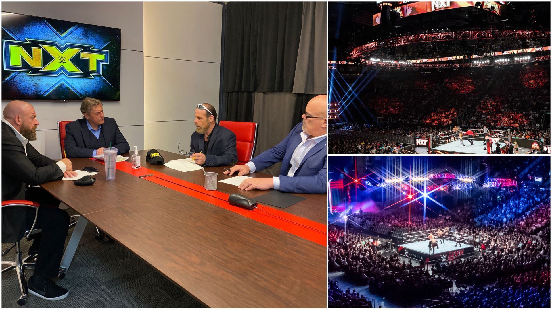 WWE officials at work, the WWE Universe attends live events