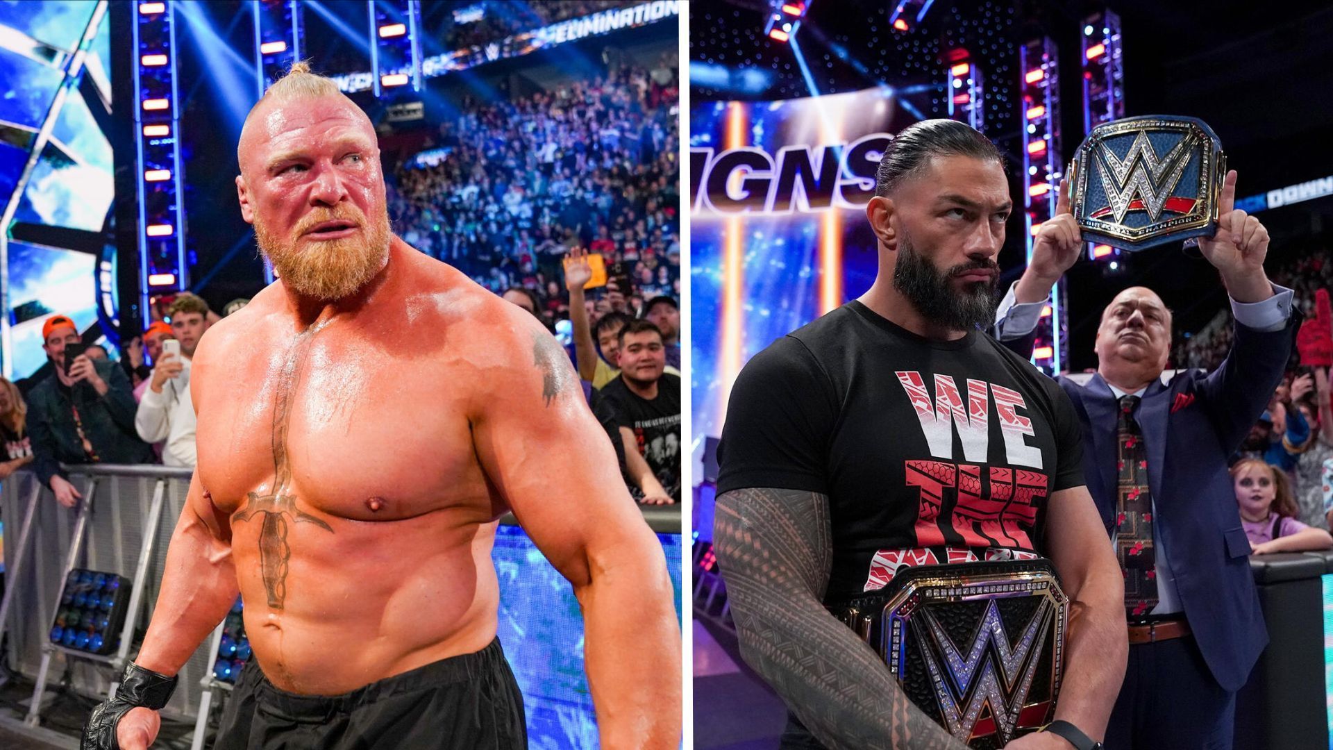 Former WWE Champions Brock Lesnar and Roman Reigns [Image Credits: WWE.com] 