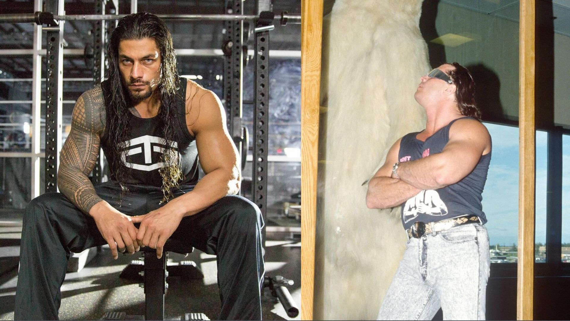 Roman Reigns (left); Bret Hart (right) (Image source: WWE.com)