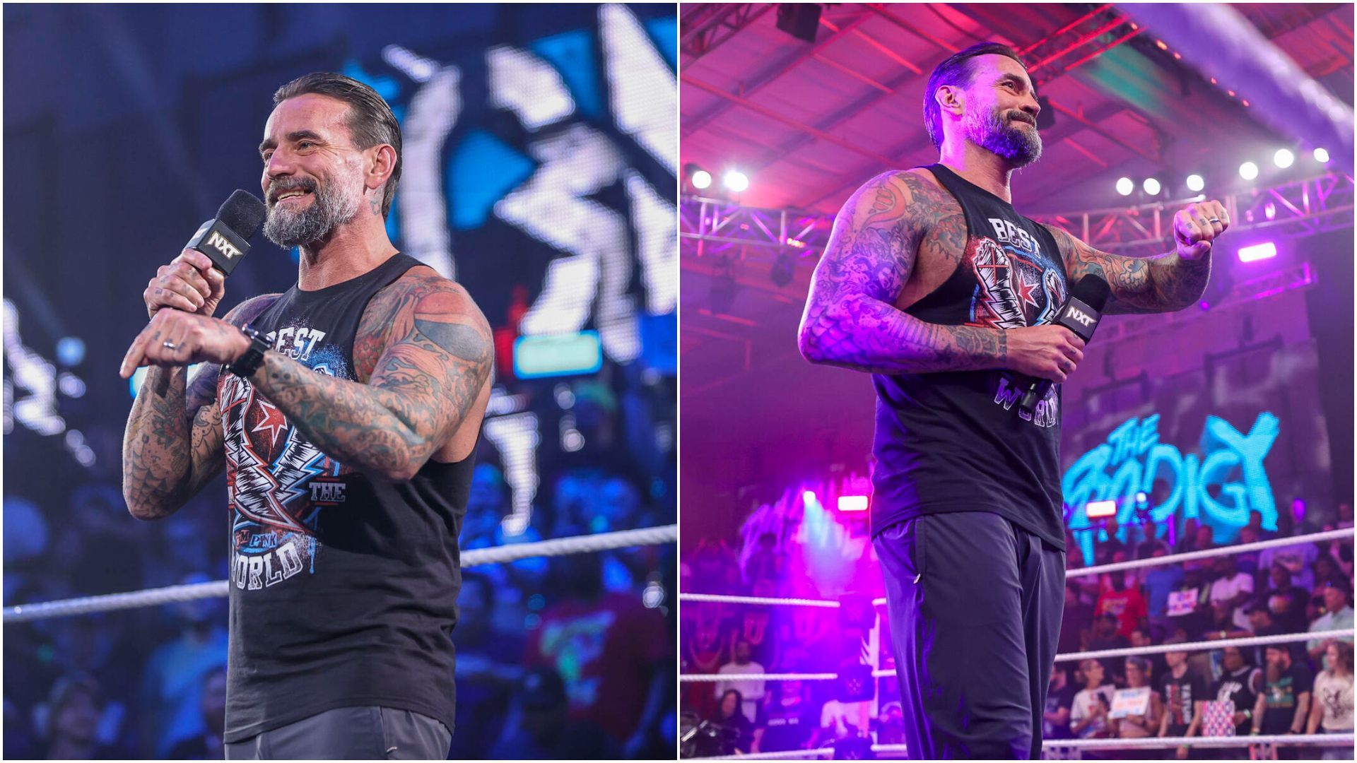 CM Punk on an episode of NXT. (Images via: WWE.com)