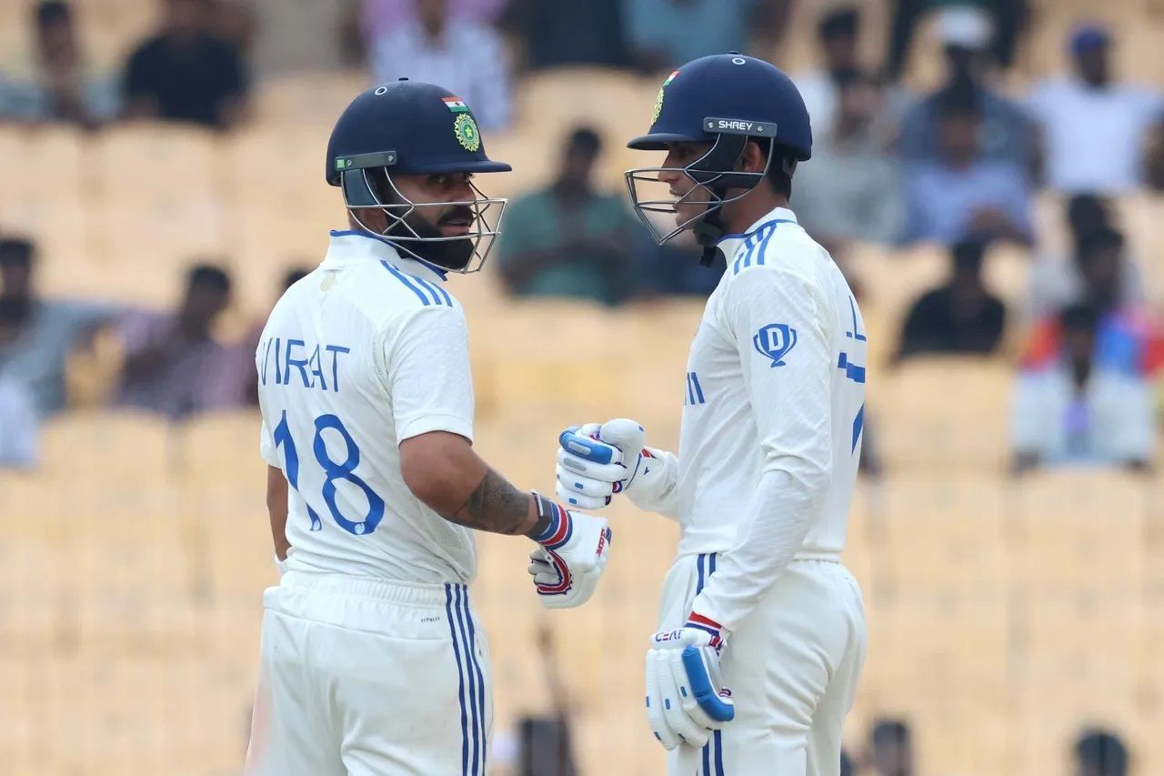 Virat Kohli and Shubman Gill added 39 runs for the third wicket. [P/C: BCCI]