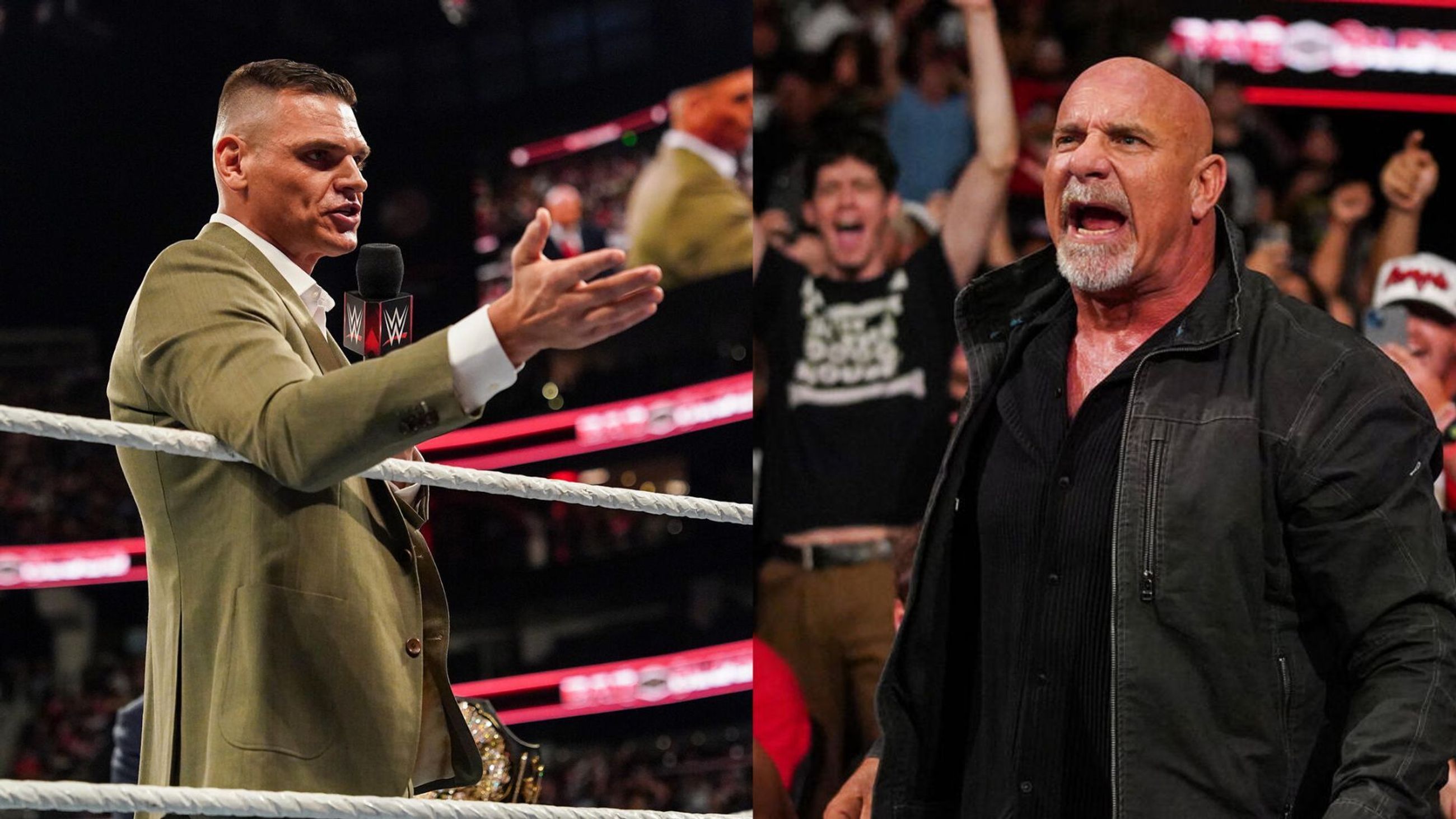 Gunther and Goldberg during their exchange at Bad Blood [Image via wwe.com]