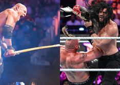 WWE Crown Jewel 2021 हाइलाइट्स: Roman Reigns ने Brock Lesnar को दी थी शिकस्त, Goldberg ने लिया था अपना बदला