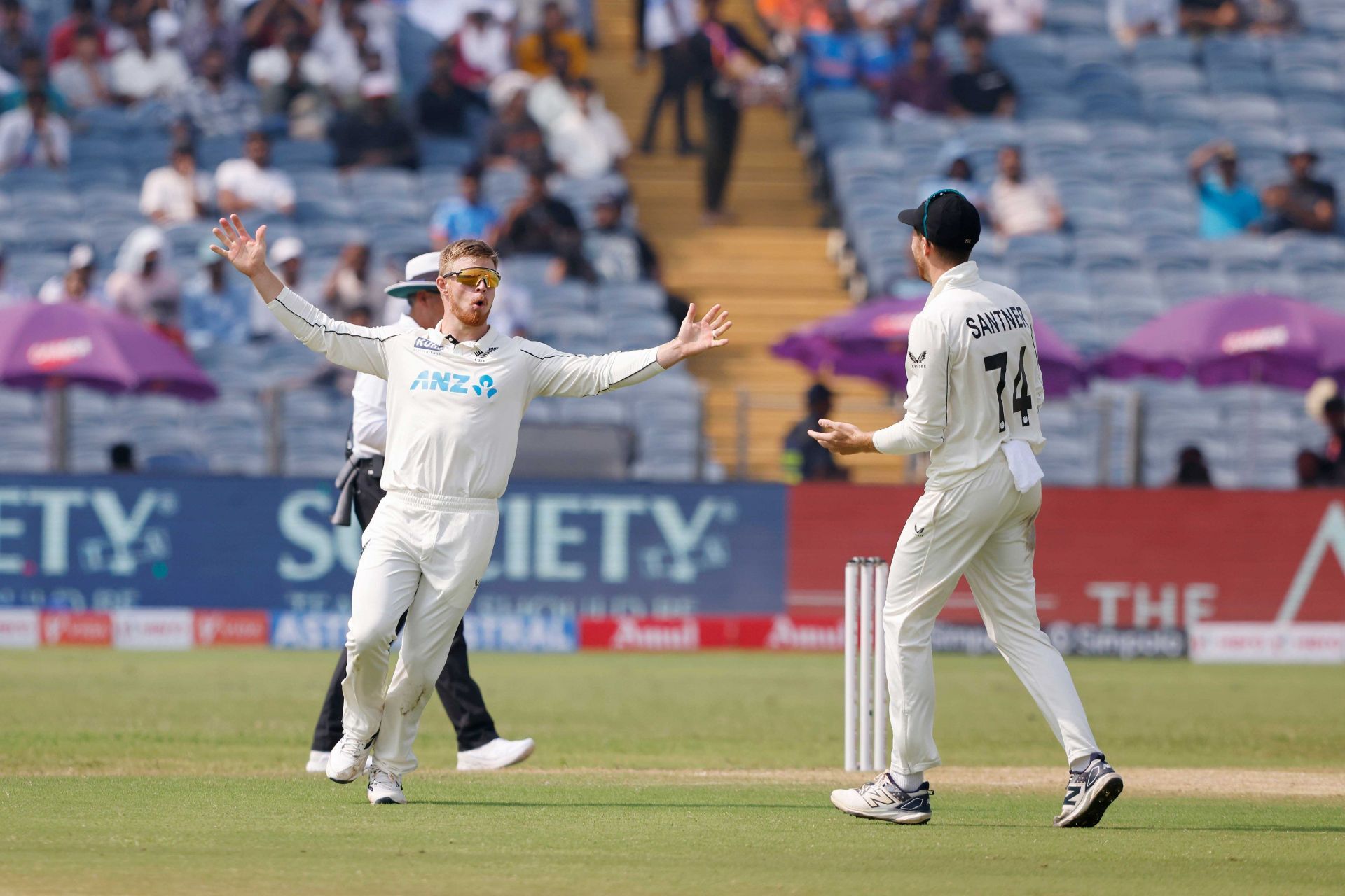 स्पिनर्स की बदौलत मजबूत स्थिति में भारत (Photo Credit- @BLACKCAPS)