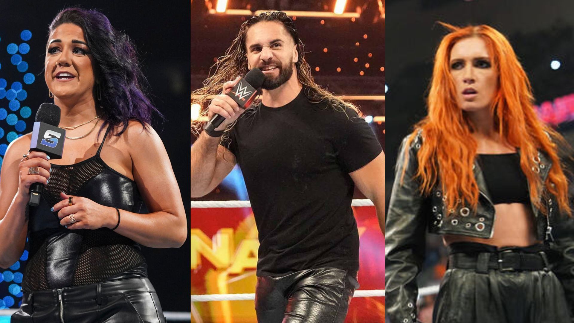 Bayley, Seth Rollins, and Becky Lynch (Image Credits: WWE.com)