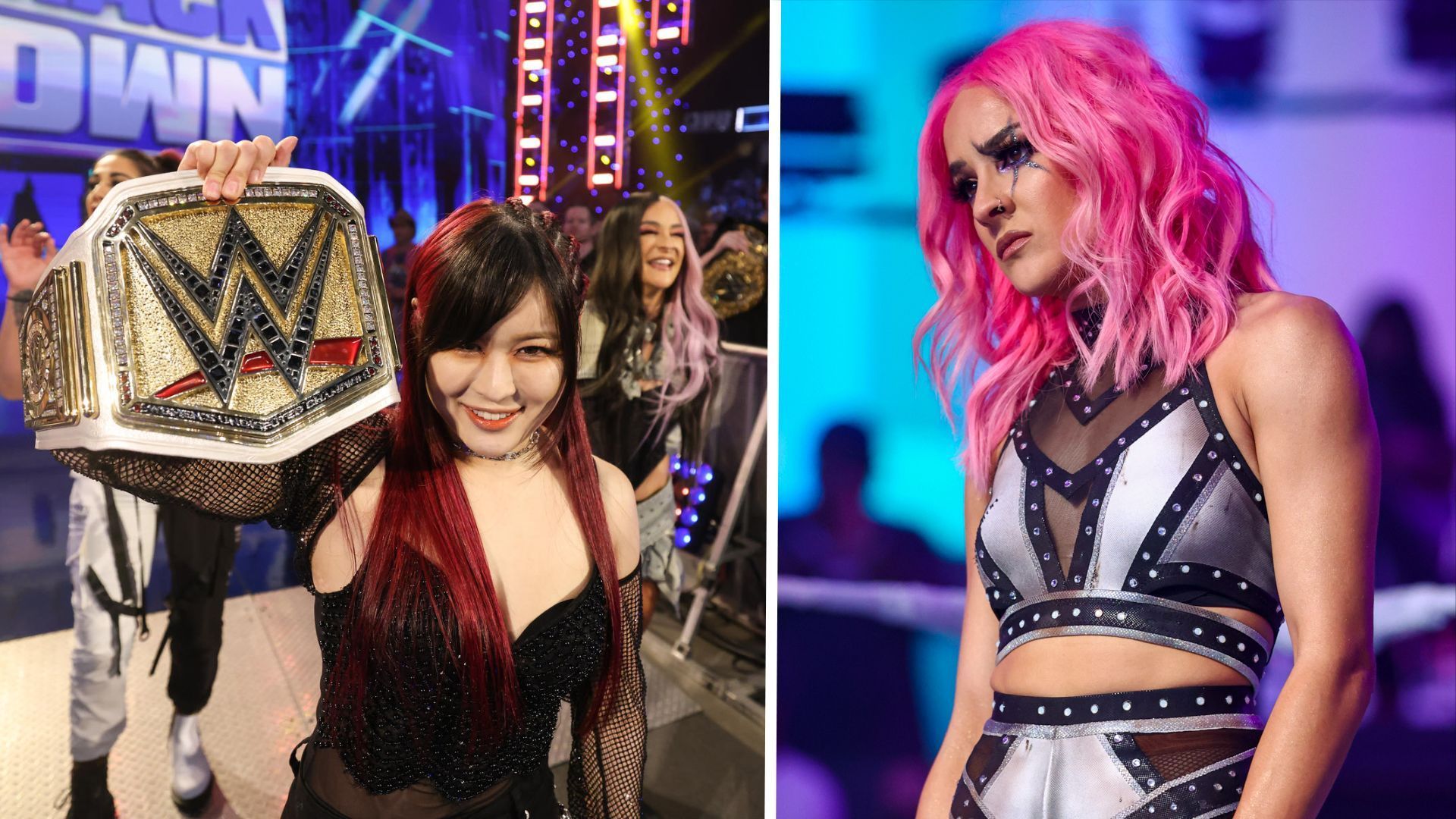 Dakota Kai and Iyo Sky are the original members of Damage CTRL alongside Bayley [Image Credits: WWE.com and WWE NXT on X]