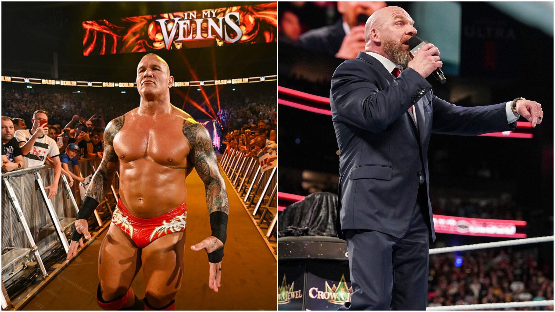 Randy Orton (left), and Triple H (right). [Pictures via: WWE.com]