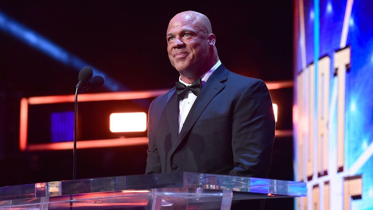 Kurt Angle is a WWE Hall of Famer (via WWE.com)