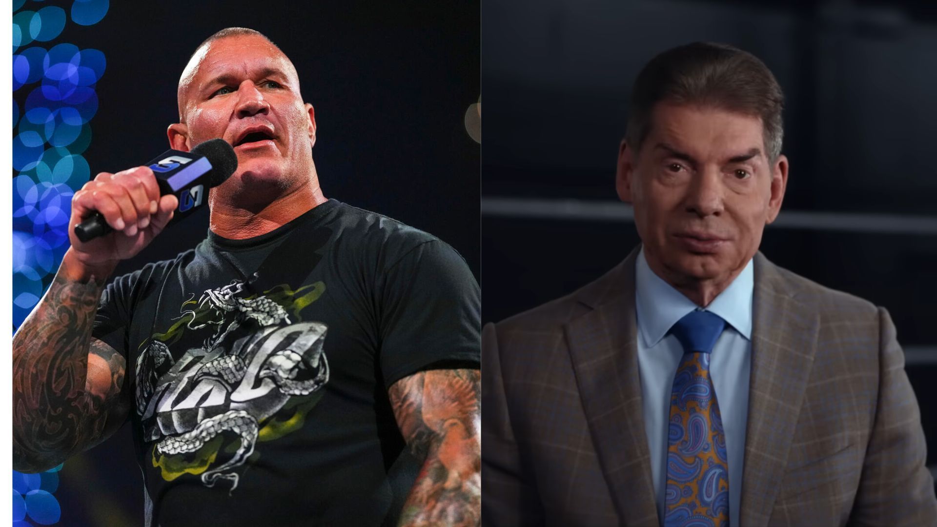 Randy Orton and Vince McMahon. [Images via WWE.com and Netflix on YouTube]