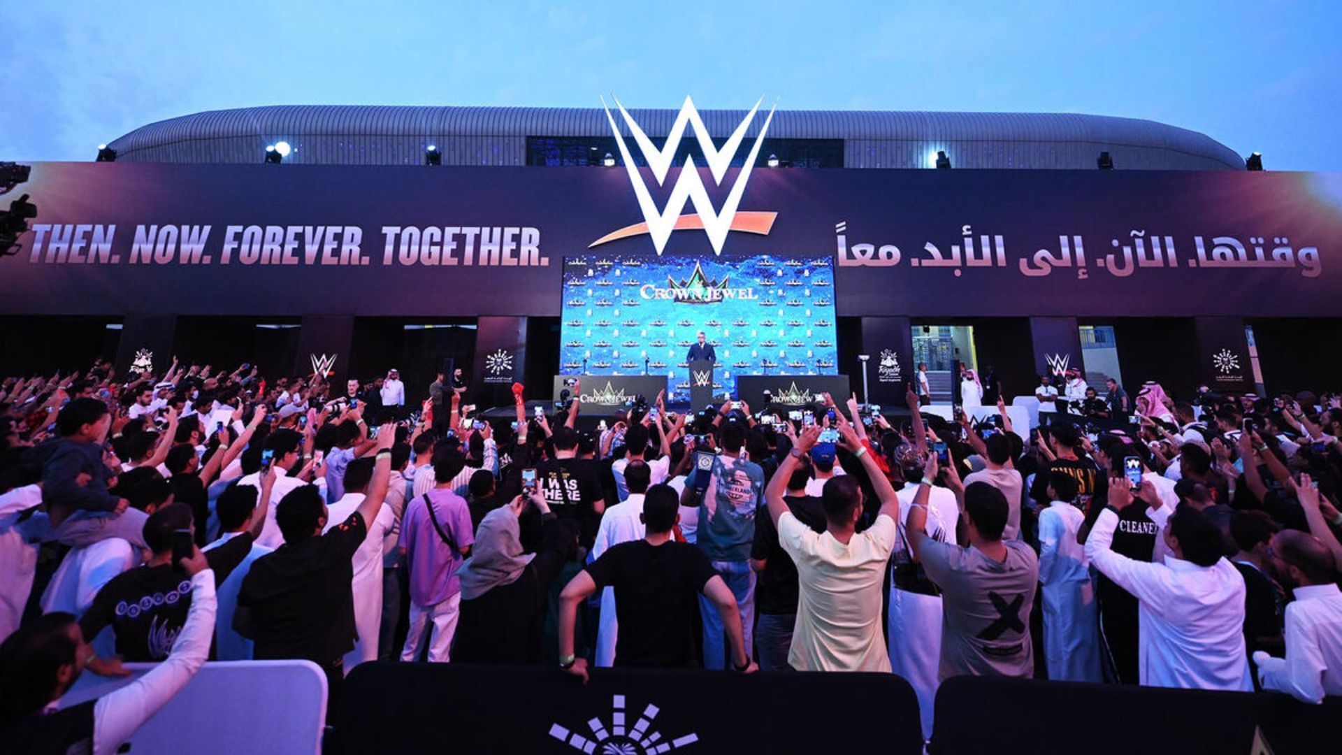 An image of a WWE press conference held in Saudi Arabia [Image via wwe.com]